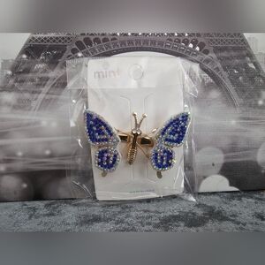 Butterfly Rhinestone Hair Clip-NEW